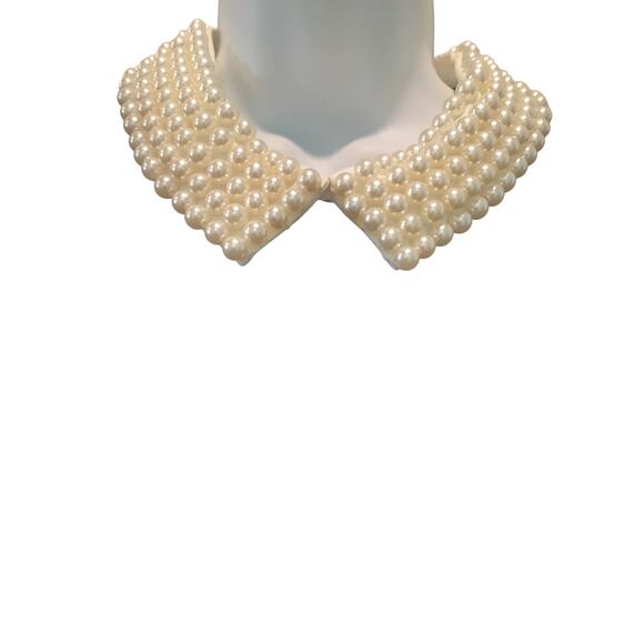 BETSEY JOHNSON BLACK FIT AND FLAIR PEARL COLLAR STRETCH BOUCLE DRESS 6 - Picture 6 of 9